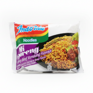 mi goreng spicy beef rendang flavour noodles 80g- indo mie